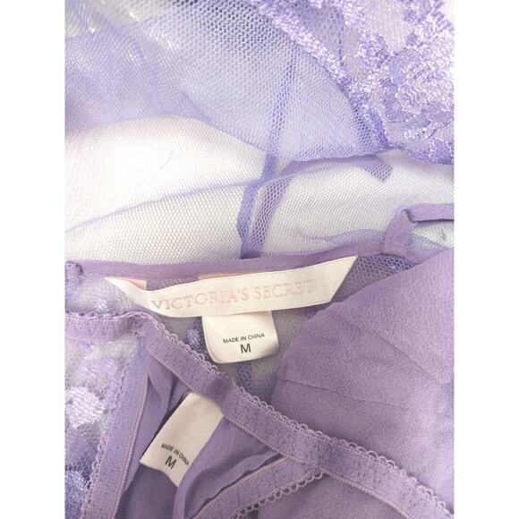 Victoria’s Secret Lingerie Lace Babydoll Sz M LAVENDER LT Purple Barbiecore VNT - Picture 16 of 16
